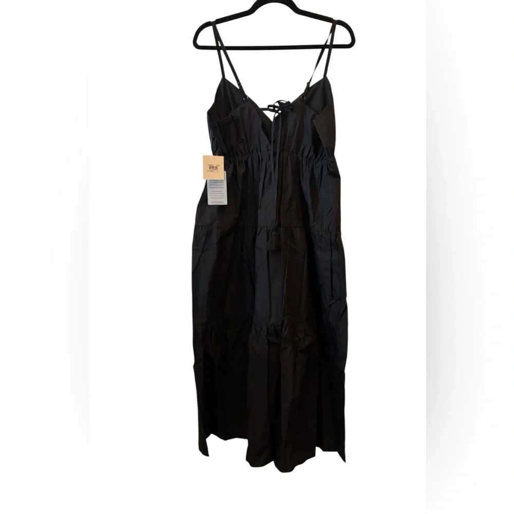 NWT Tiered Cotton Midi Cottagecore Coquette Dark Fairy Witch Goth Y2K Dress - Picture 5 of 6